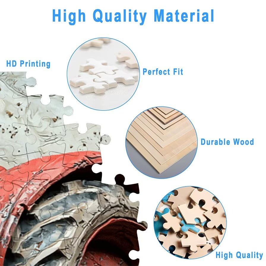 Puzzle 1500 Piezas, Puzzle Granja con Caja Regalo, Tractor Puzzles 1500 Piezas Adultos, Medidas: 87 x 57 cm, Rompecabezas Adultos de Madera, Rompecabezas para Decoración Hogar, Regalo Mujer, -5028