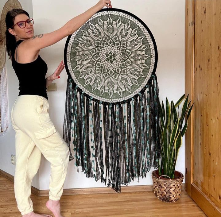 UVID18INCH Black Big Dream Catcher for Home DRECOR and IT CAN BE Used AS A Return Gift Pack of 1PCS-image-26
