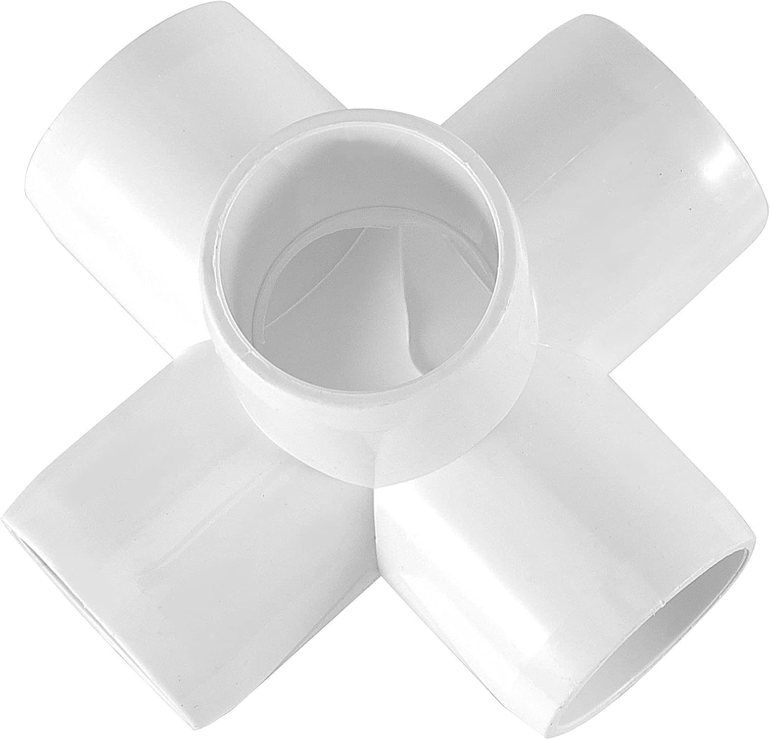 ZOENHOU 20 PCS 1 Inch 5 Way Elbow PVC Fitting, White Pipe Fittings Heavy Duty,SCH40 Elbow PVC Fitting for Furniture Structural Tent Connection