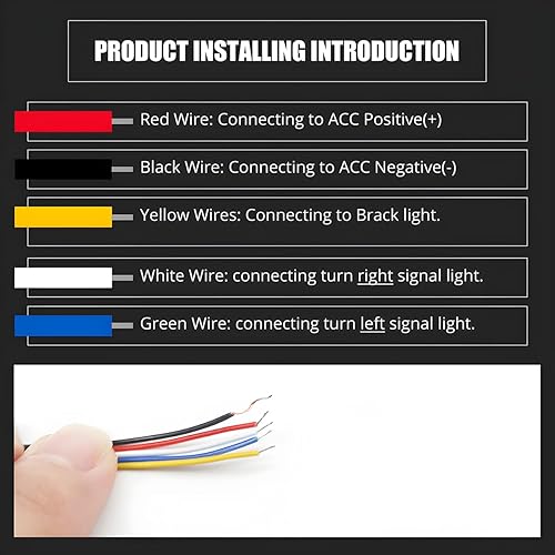 Miniatura 5 de Luz LED de remolque de flecha, luz de señal de giro de montaje en superficie, lámpara trasera de freno de 12 V, montaje universal para motocicleta,