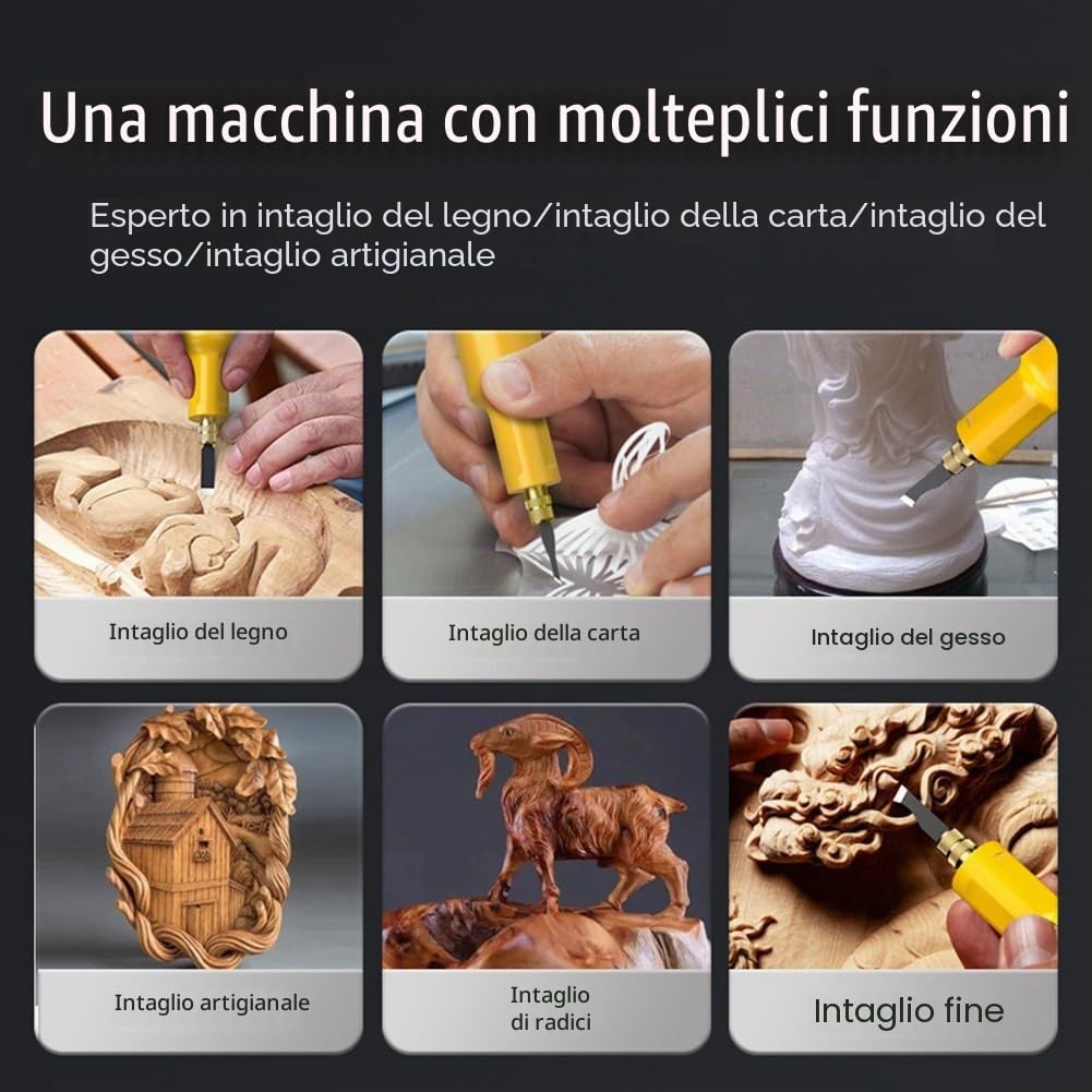 Set di Coltelli da Intaglio Elettrici da 40W, per Mobili, Carpenteria, Coltello da Intaglio per Radici, Utensile, Scultura, Cinzel di Carpentiere, Legno