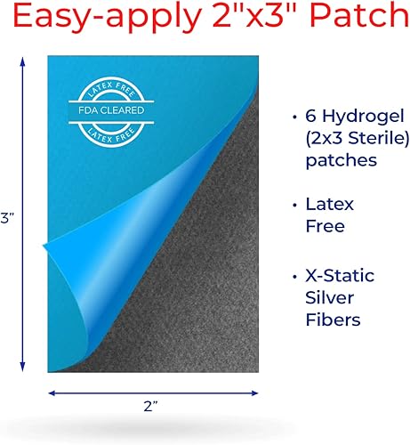 Miniatura 7 de Hexagels Plus Aloe Vera Almohadillas de hidrogel sin parabenos y SilverSeal Apósito para quemaduras y heridas, almohadillas de hidrogel