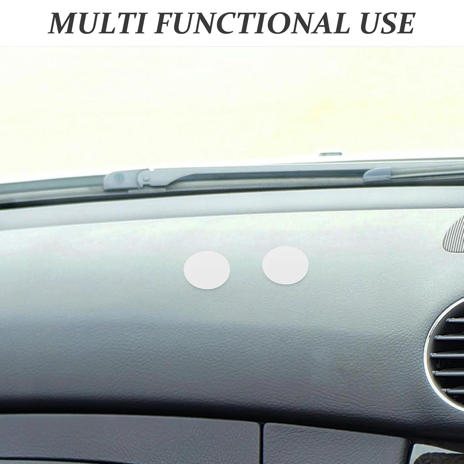 VANZACK 100pcs Double Sided Adhesive Dots - Round Removable Adhesive Circles for Car Phone Mount Dash Cam Windshield Decor and DIY Accessories