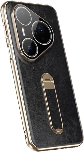 Case for Huawei Pura 80 Ultra/80 Pro/80 Pro+/80, PU Leather Shell with Camera Protective Kickstand CoverBlack,80