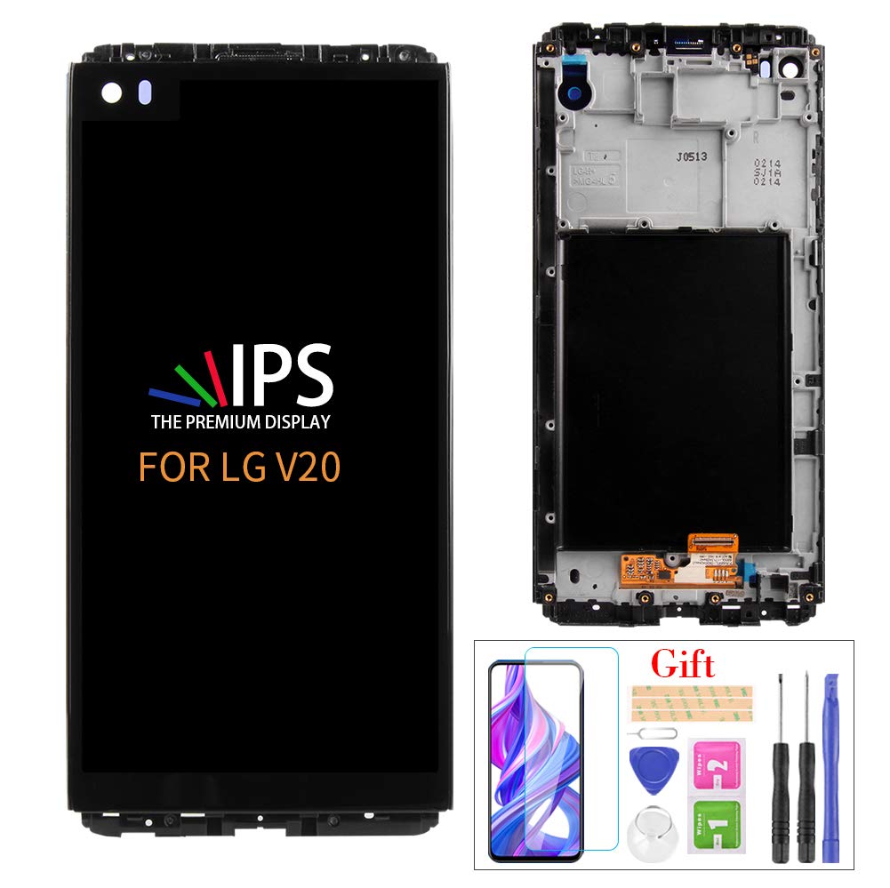A-MIND LCD Replacemen Screen for LG V20 H918 LS997 US996 VS995 H990TR H910 H990ds H990 H915 F800L F800S F800K Full LCD Replacement Display Touch Screen Digitizer + Frame （Black）