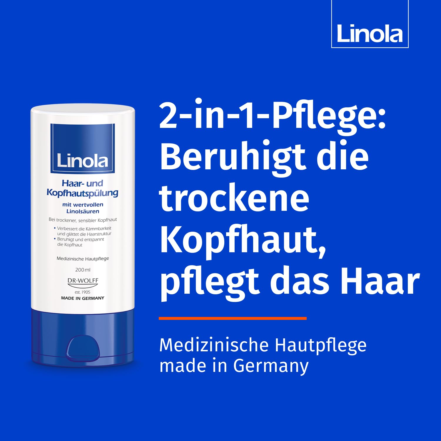 Linola Forte Shampoo & Haar- und Kopfhautspülung - 2 x 200 ml | Dusch-Set gegen Juckreiz und Schuppenflechte | Für entspannte Kopfhaut und geschmeidiges Haar