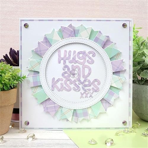 Vista 15 de DzIxY Happy Birthday Abrazos Palabras Troqueles de corte de metal para hacer tarjetas, kit de papel de relieve, troquelados, plantillas de máquina 14