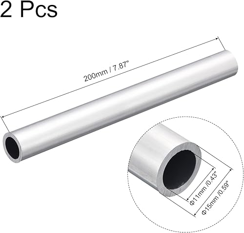 Miniatura 7 de uxcell Tubo redondo de aluminio 6063, 1.378 in OD 1.260 in diámetro interior 11.811 in longitud tubería para proyectos de bricolaje de la industria