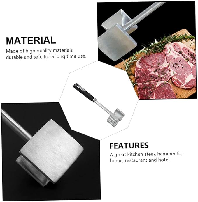 Martillo Ablandador de Carne PRETYZOOM 1 pieza Acero Inoxidable miniatura 7