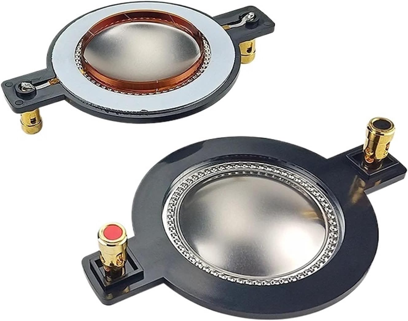 51.3MM Coil Titanium Film Horn Tweeter Diaphragm Driver Ring Treble Speaker Repair Accessories DIY 2PCS