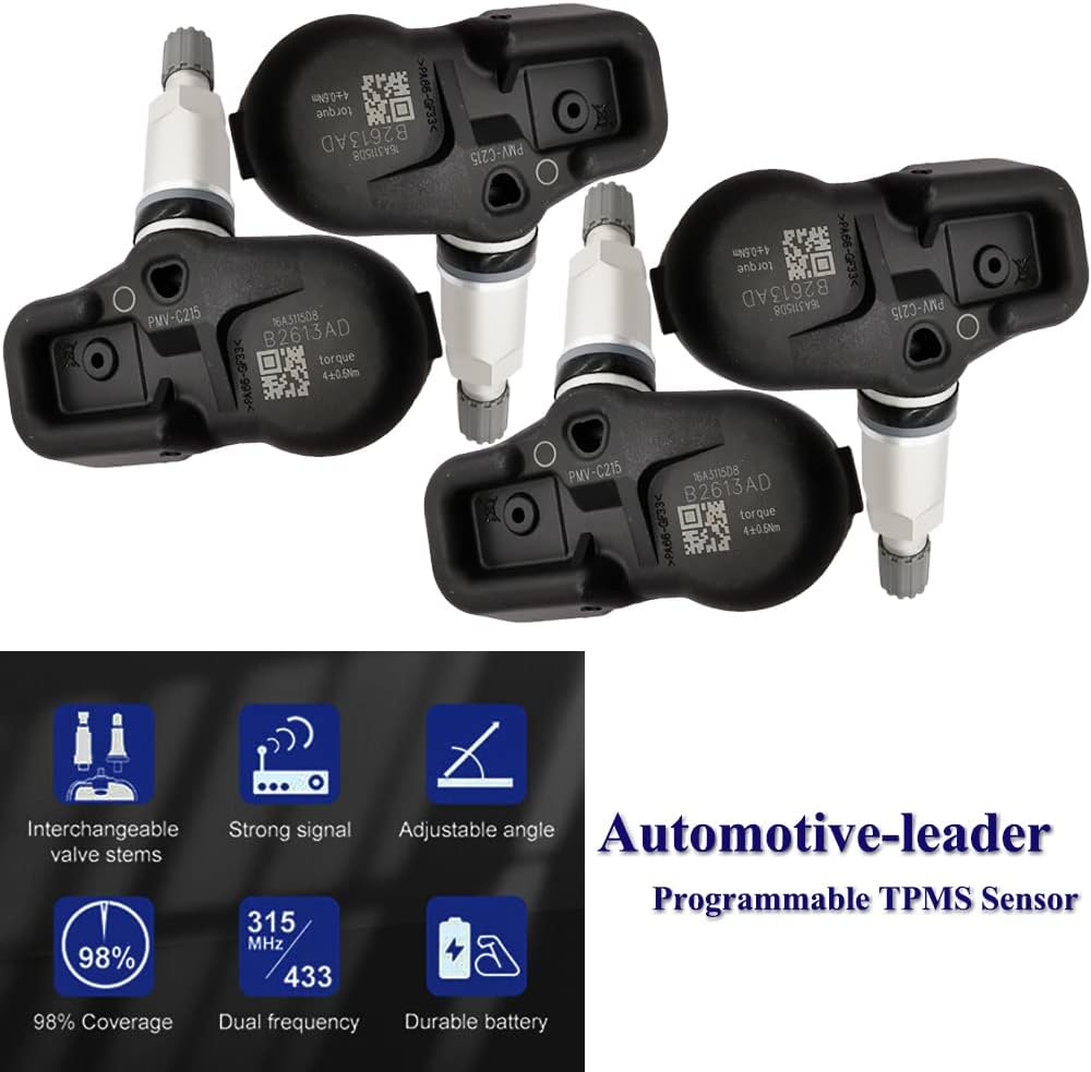 4Pcs PMV-C215 42607-48020 TPMS Sensor 433MHz Tire Pressure Sensor Replacement Toyota Camry C-HR Land Cruiser LS500h LX570 LX570H RX450h 42607F4020