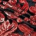 PYJTRL Men Fashion Velvet Sequins Floral Pattern Suit Jacket Blazer (Red, S)