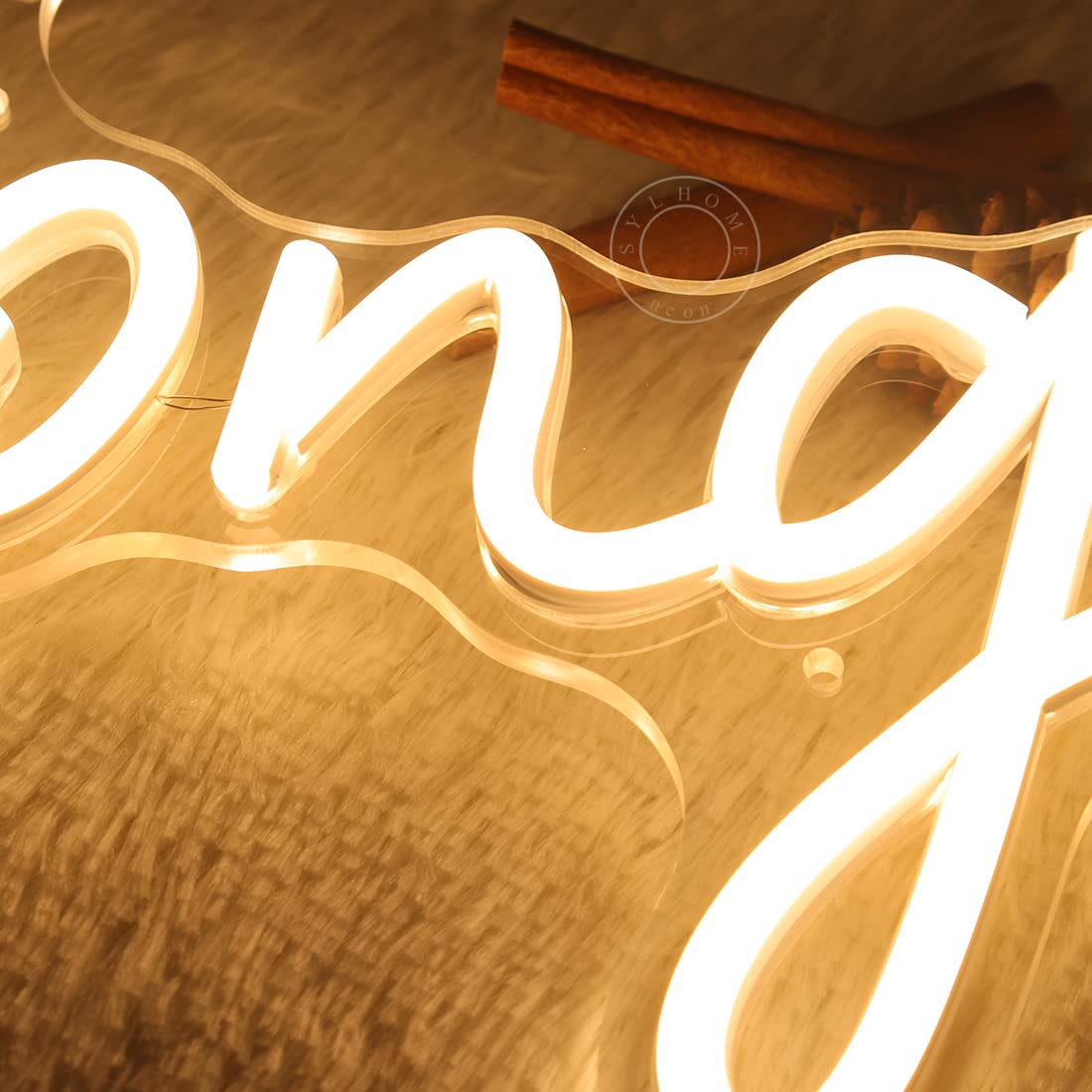 SYLHOME 'Congrats neonowy znak świetlny LED na ślub, urodziny, przyjęcie, ukończenie szkoły, prezenty, tło dekoracja ścienna, znak, uroczystość, bankiet, podświetlany znak, 40 cm x 18,8 cm, USB