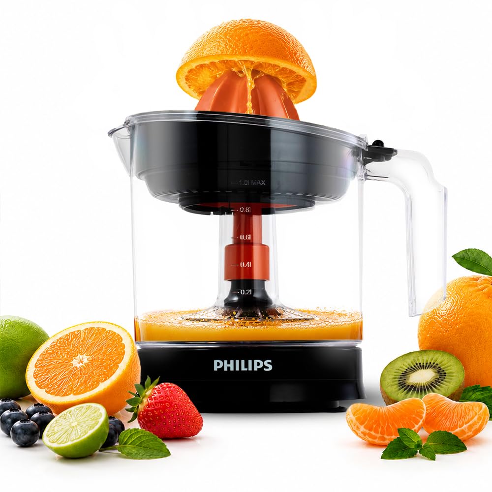 PHILIPS Citrus Press Juicer HR2799/00, Black & Transparent, Large-image-12