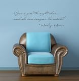 Imprinted Designs Give a Girl Shoes&period; Marilyn Monroe Quote Vinyl Wall Decal