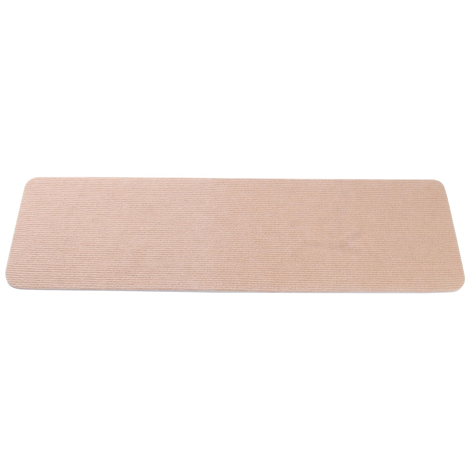 Lot de 15 tapis d'escalier autocollants pour escalier en bois massif, carrelage, marbre, antidérapant, insonorisant, rectangulaire, 70 x 22 cm, beige
