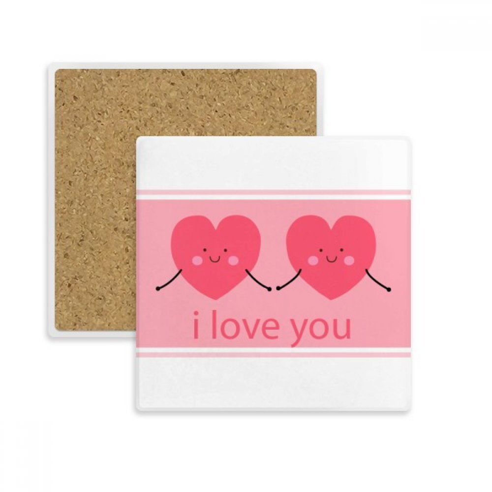Coaster pierre absorbante contre les traces d'eau sur table motif rose