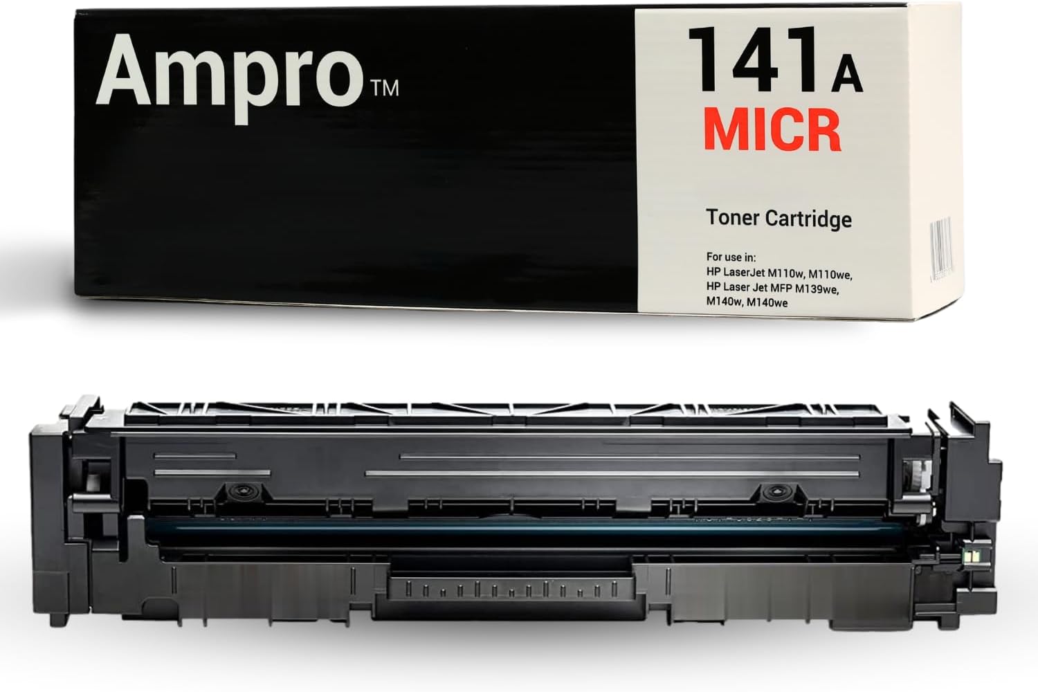 AmproNew Replacement for 141A MICR Toner Cartridge for Check Printing is for use in Laser Printers M110, M110W, M110WE, M140W, M140WE, MFP M139. Toner Cartridge Prints 950 Pages
