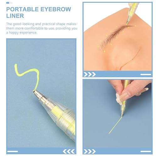 Miniatura 9 de HEALLILY Rotulador microblading de cejas con recargas Pluma Marcador de piel Bordado Ceja Permanente Posición Mapeo Marca Herramienta