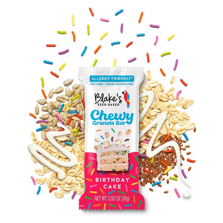 Generic Blakes Seed Base.d Chewy Birthday Cake Bars 4.6 Oz (Pack of 6)