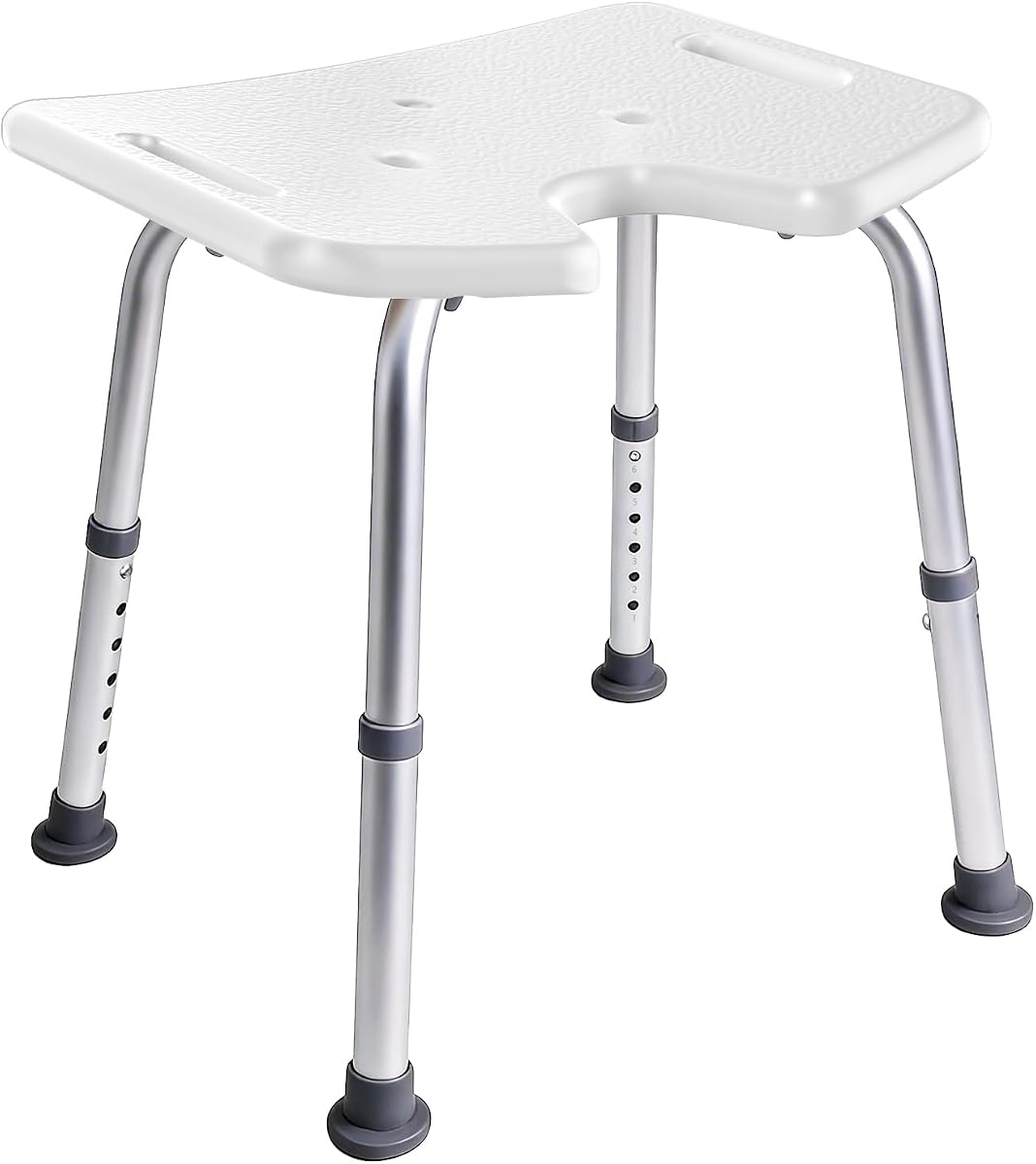 Shower Chair for Inside Shower, 400 lbs Shower Stool with Adjustable Height, Shower Seat for Inside Tub Bathroom Non-Slip Bench Bath Shower Chair for Elderly and Disabled, Adults,Seniors, White
