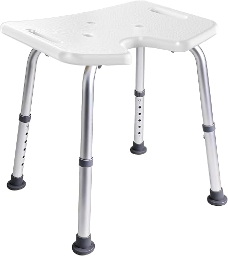 Deeptireh Shower Chair for Inside Shower - 400 lb Capacity Adjustable Height Non-Slip Bath Bench for Elderly