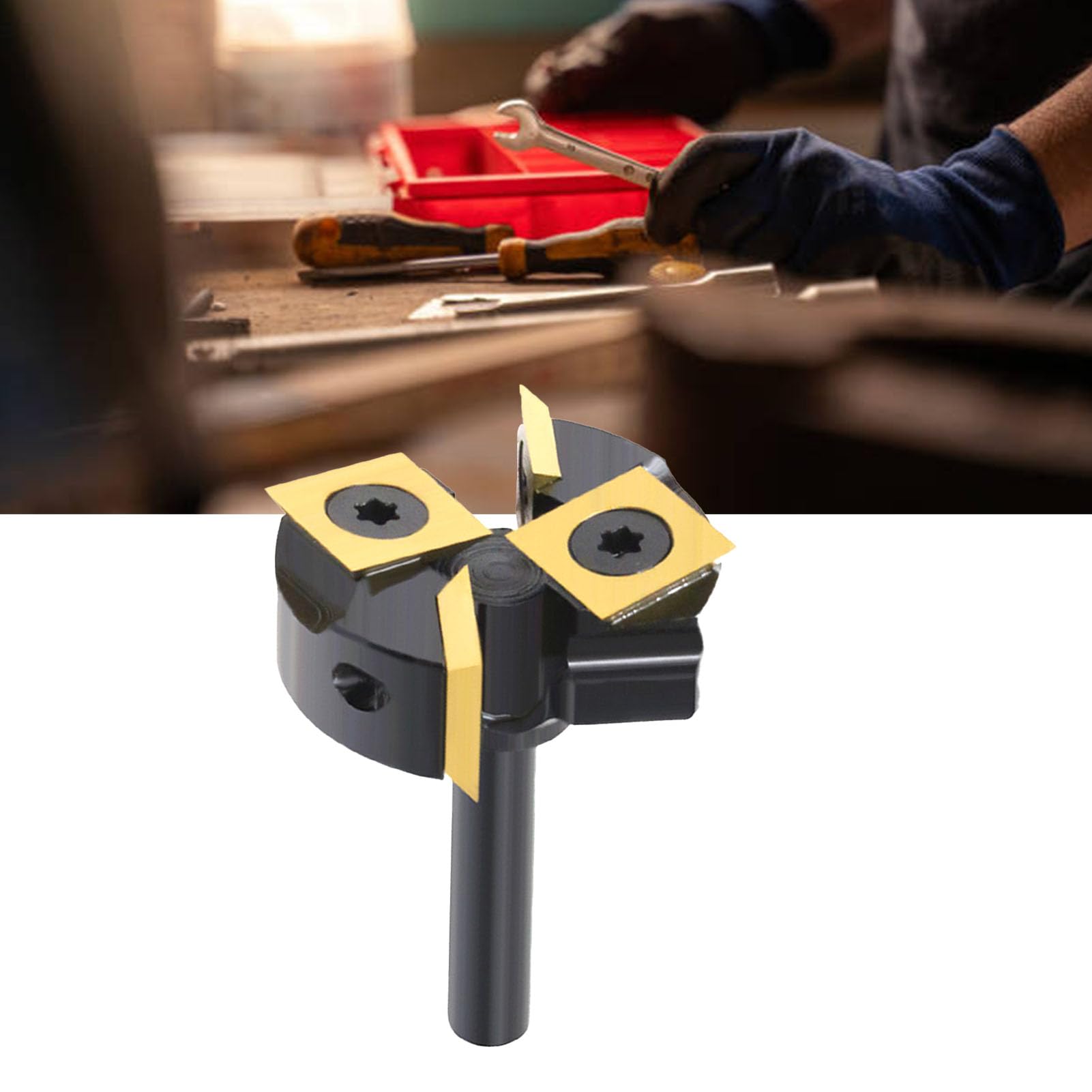 Gedourain Spoilboard Surfacing-Fräser, Effizient, 4 Rillen, 1-3/8 Zoll, Ti-beschichtet, Zum Glätten von Abfallbrettern, CNC-Maschinen, Legierter Stahl für Holzbearbeitungsprojekte
