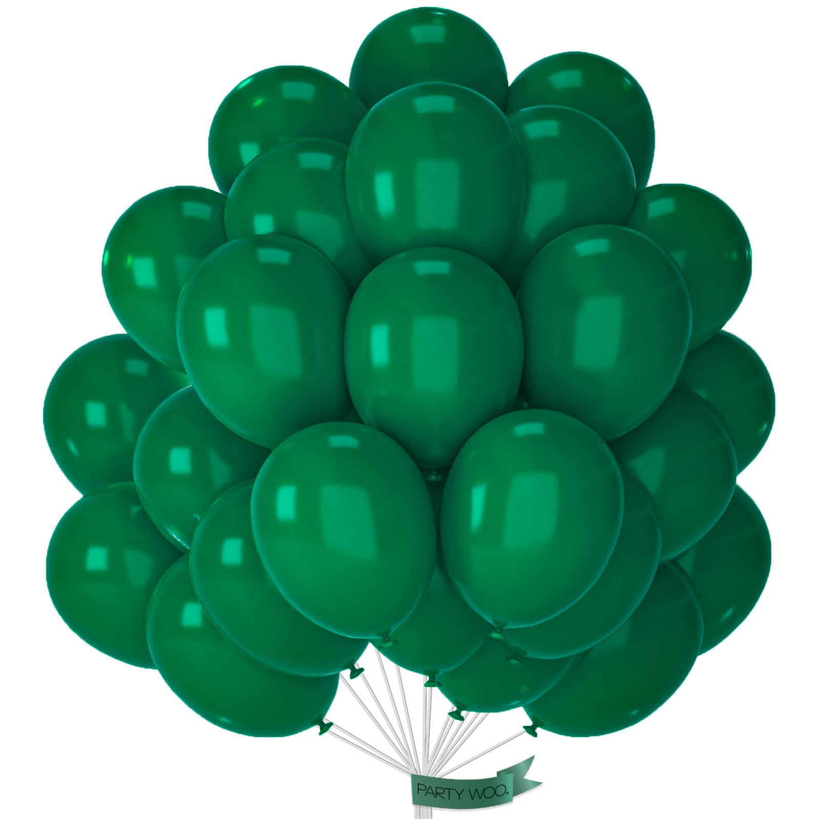 PartyWoo Dark Green Balloons - 50pcs 12in Forest Green Balloons for Garland or Arch, Birthday & Baby Shower Decorations, Green-Y56