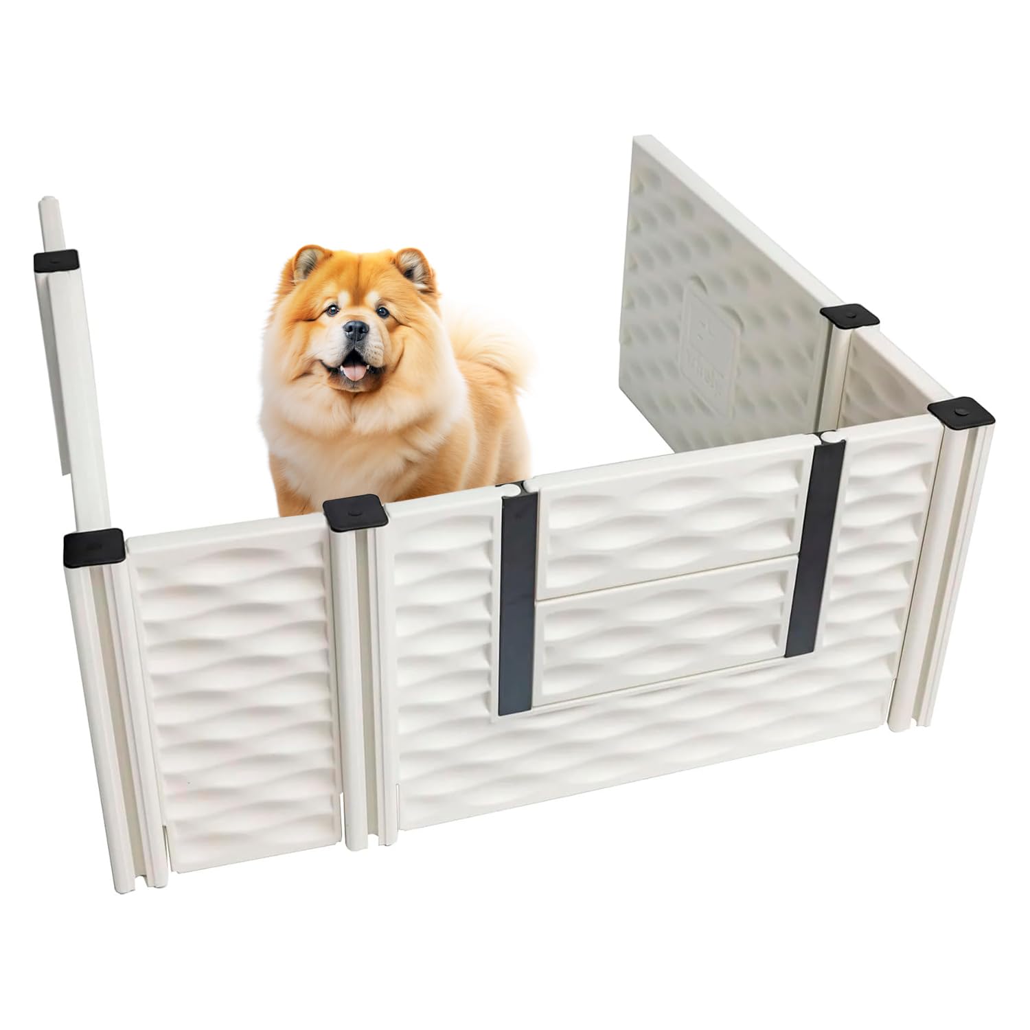 EZwhelp EZclassic Add-On Room 3-Wall Gates for Indoor Whelping Box, Extension for Whelping Box, Portable Fence Puppy Playpen, Whelping Supplies for Dogs, Dog Playpen Extender (38x38)