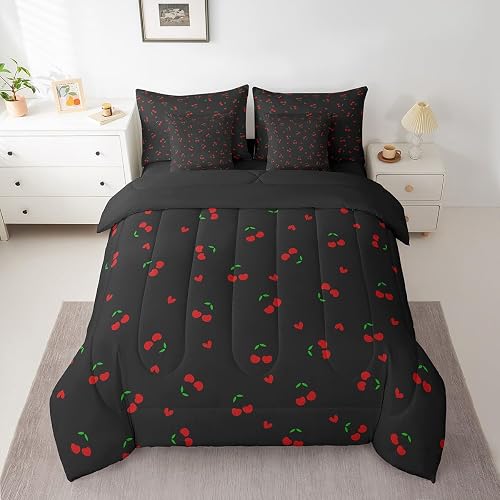Feelyou Kids Cherry Bed in A Bag Full Size for Boys Girls