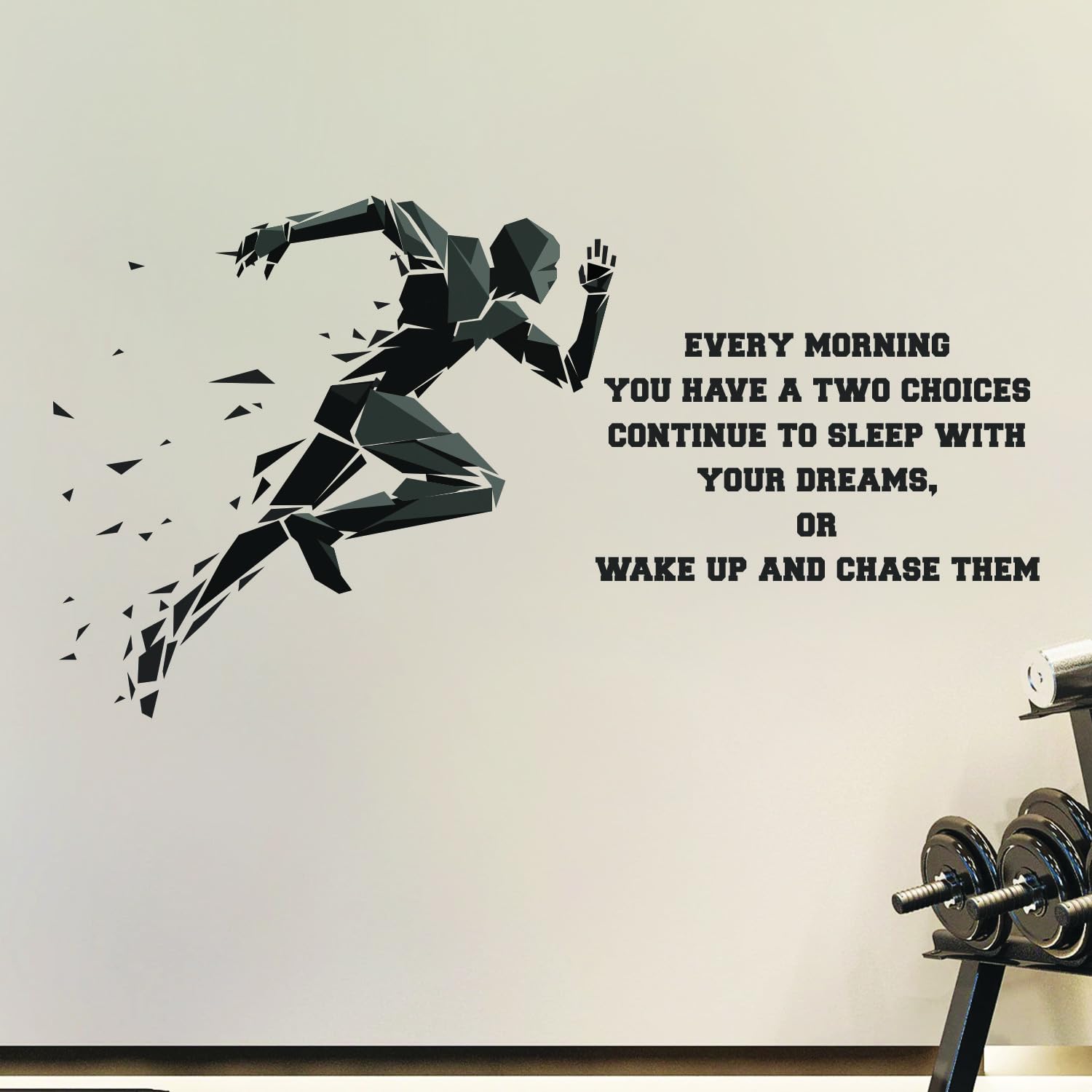 StickMe 'Gym - Fitness - Bodybuilding - Office - Sports - Workout - Boxing - Inspirational - Motivational - Quotes - Wall Sticker' -SM788 (Multi Colour, Vinyl - 180cm X 80 cm)