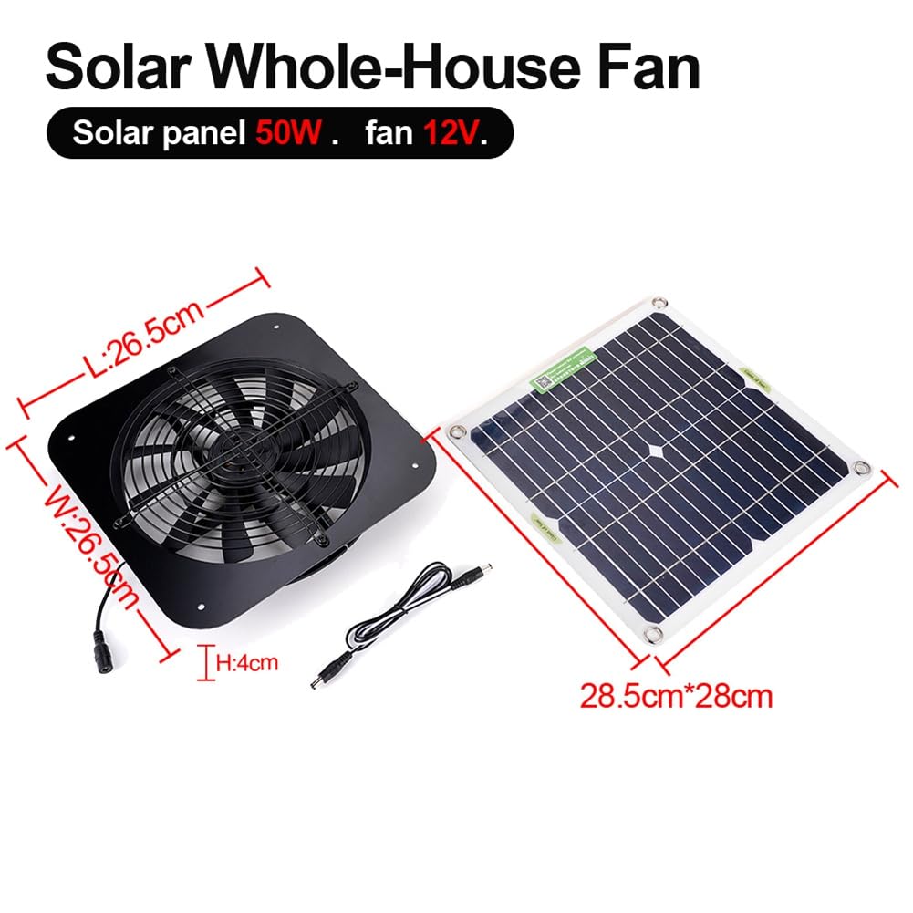 Pannello Solare Monopolicristallino con Staffa per Ventola di Scarico da 13,5 Pollici Ventola Fotovoltaica Ventilazione Pannello Solare di Raffreddamento