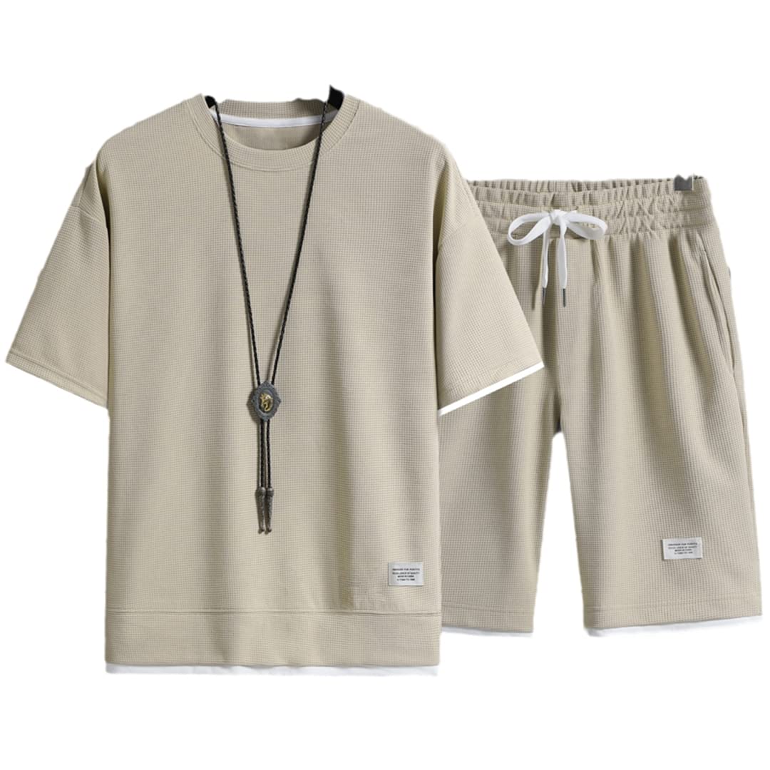 Ensemble d'été décontracté contre la chaleur short beige XL - 8