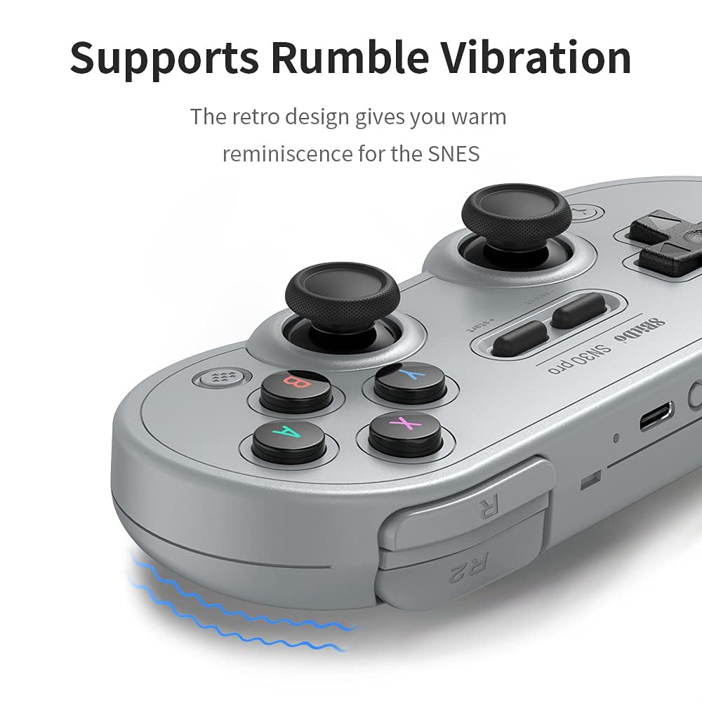 Controller 8Bitdo SN30 Pro Wireless Bluetooth Switch Windows Mac - Dettaglio