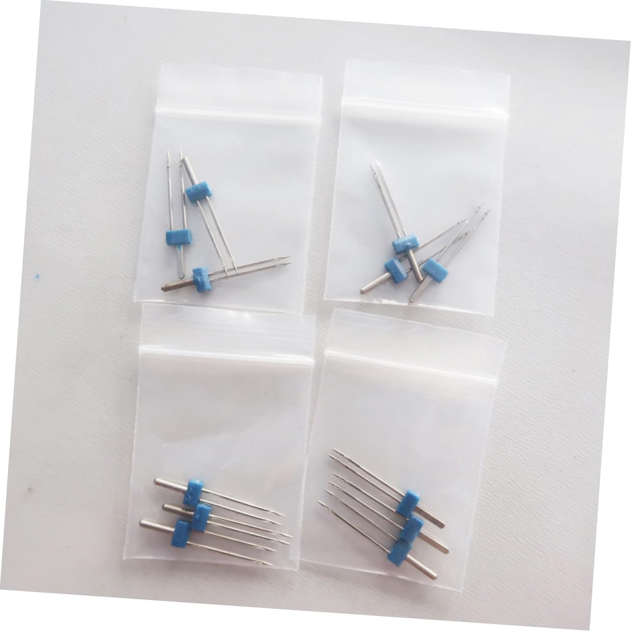 Doppelnadel für Nähmaschine, Modell C01-005-00170, 100 Stück | Blaues Metall Nadelset, 1 Beutel, für Haushaltsgeräte, Leicht zu Verwenden