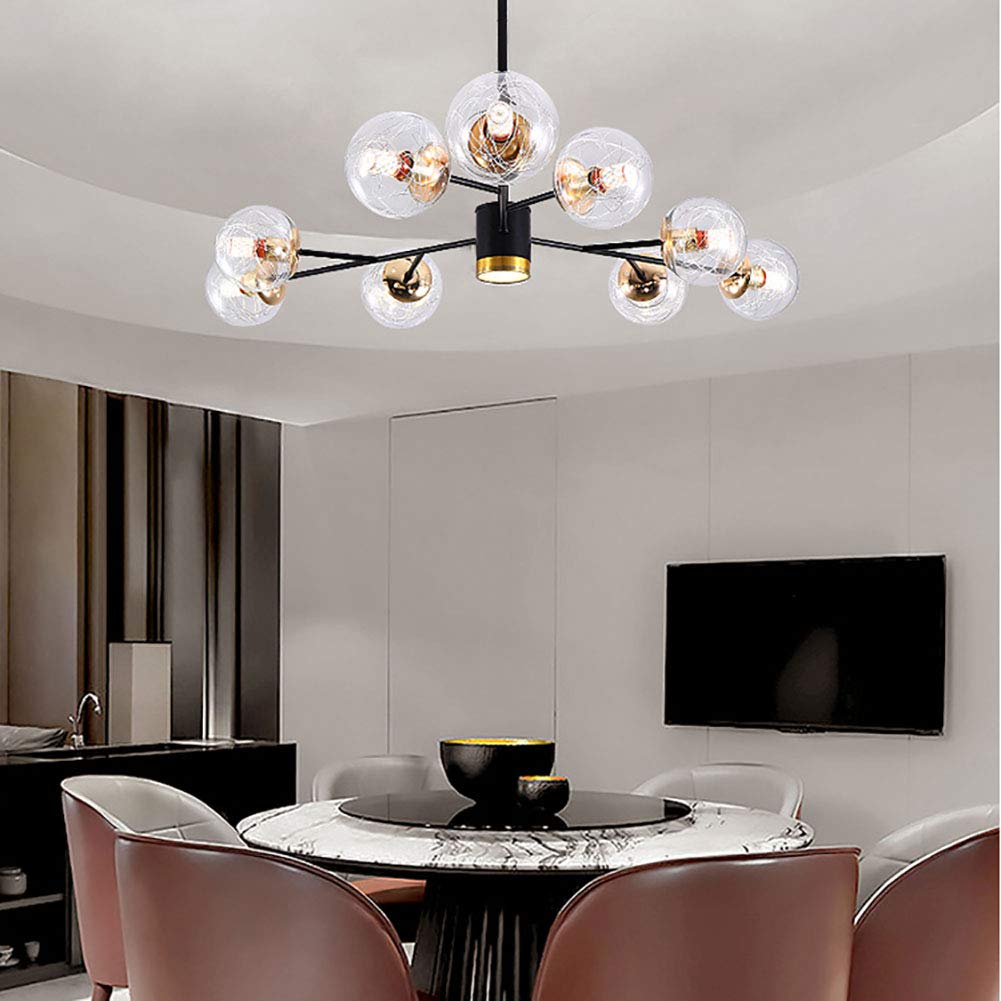 Adjustable Height Dining Room Chandelier 12-Light Modern Farmhouse ...