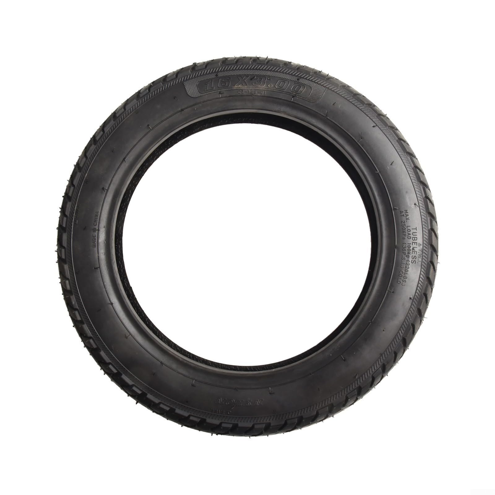 Pneu sans chambre à air 16 x 3.0 pour scooter et vélo électrique de 436 x 80 mm