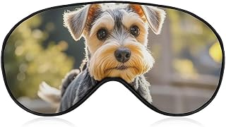 Yorkie Puppy Sleep Mask Adjustable Light Blocking Blindfold Soft Breathable Eye Mask Eyeshade Night Eye Cover Night Blindfold Sleep Shade Cover for Travel Yoga Nap