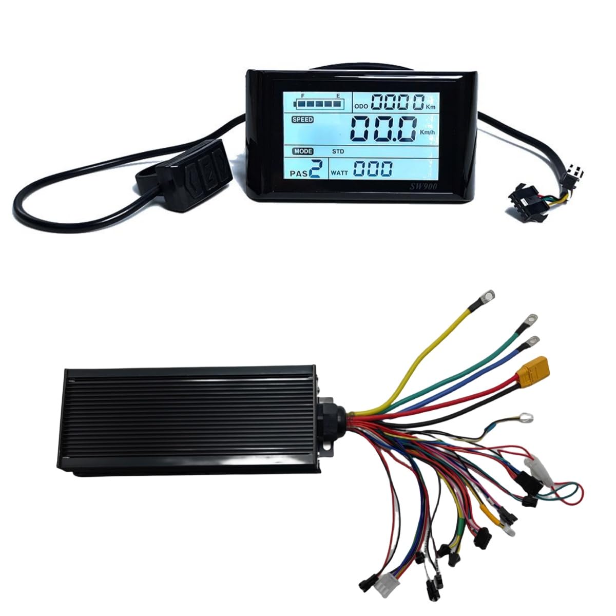 ebsenopower eBike Electric Bike 48V-72V 2000W 3000W 4000W 60A 18MOSFET Sine ware Intelligent Controller (60A Controller and SW900 Display)