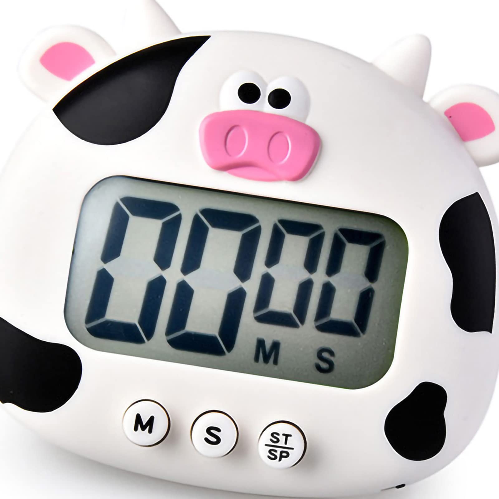 Kitchen Timer Magnetic Countdown Digital Electronic with ON Off Switches Cute Cartoon Animal Digital Cooking Timer for Bake Egg Toothbrush Classroom Teacher - Image 2