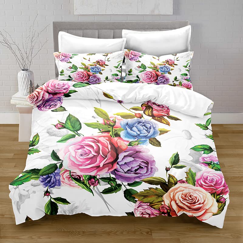 Dekbedovertrek, 90 x 190 cm, voor kinderen, regenboog, geel, beddengoed voor eenpersoonsbed met ritssluiting, zacht, comfortabel, ademend, microvezel, dekbedovertrek en 2 kussenslopen van 65 x 65 cm