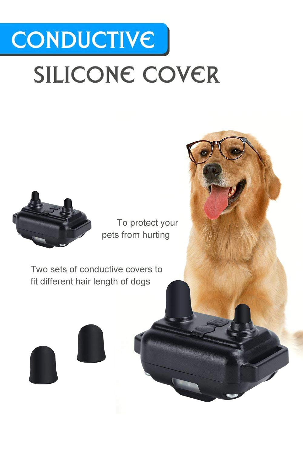 Collar para Perros Mando. Rango De 300 Metros Recargable. Resistente Al Agua. Pitido De Alerta Y Modo De Vibración.