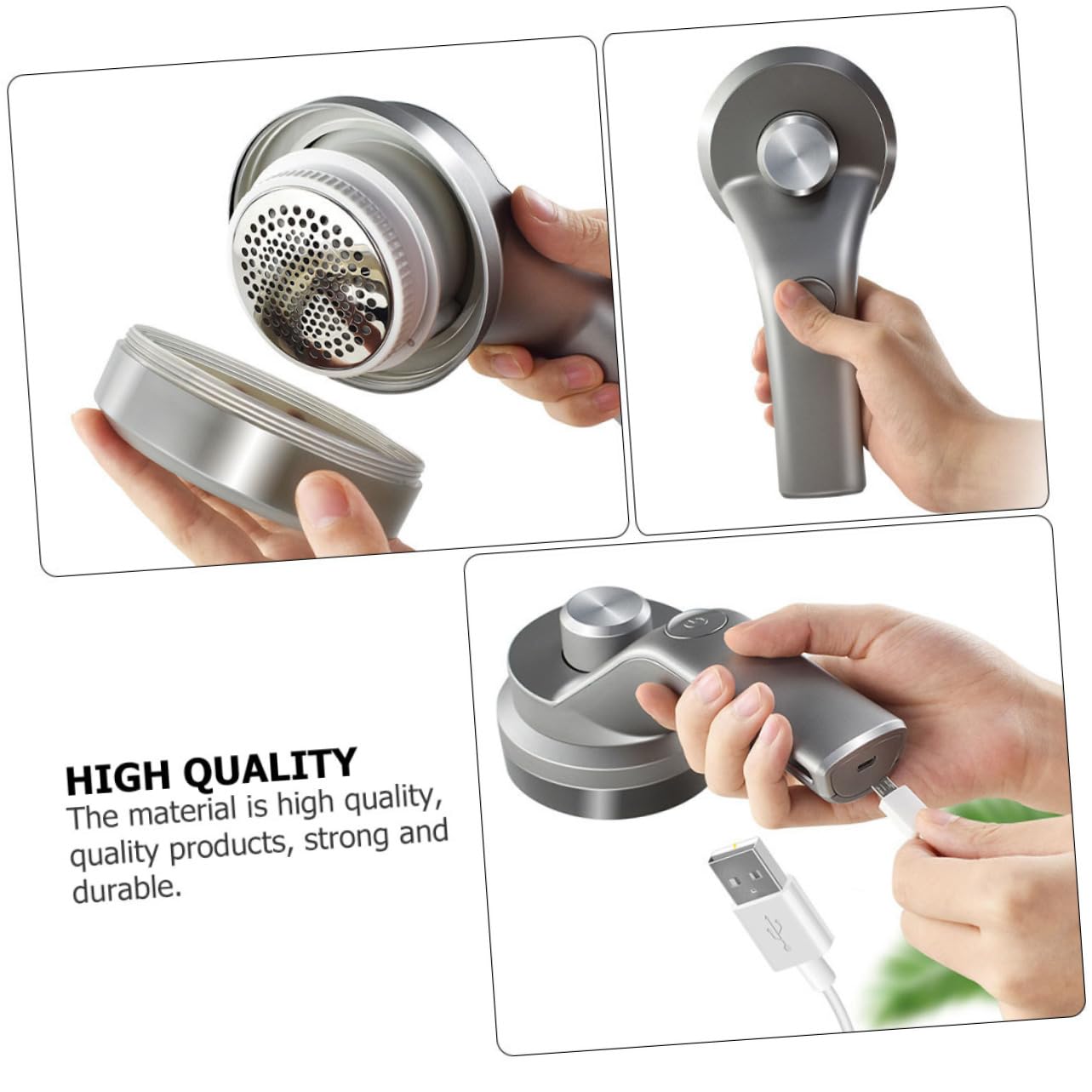 COLLBATH 1pezzi Rasoio Per Tessuti Rimuovi Pelucchi Per Vestiti Ricaricabile Tramite Usb Realizzato in Materiale Di Resistente e Sicuro Per Uso Prolungato Per Maglioni Divani Tende Coperte