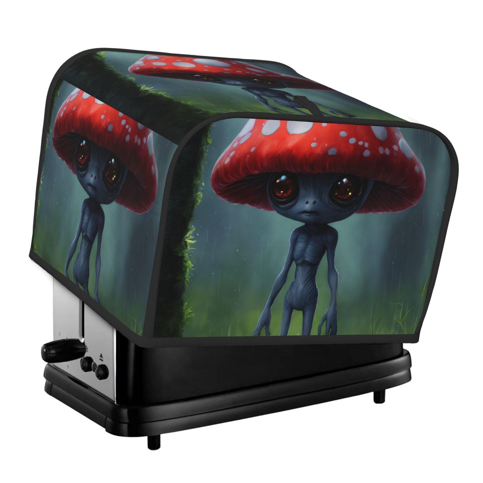 Astronaut And Alien Print 4-Slice Toaster Cover Dustproof Waterproof Kitchen Appliance Protector For Bread