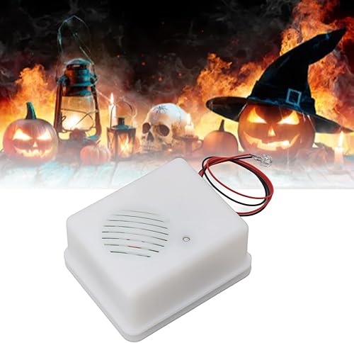 Miniatura 7 de TOPINCN Altavoz de reproductor de sonido de Halloween, máquina de sonido divertida, generador de sonido electrónico de terror y aterrador, altavoz