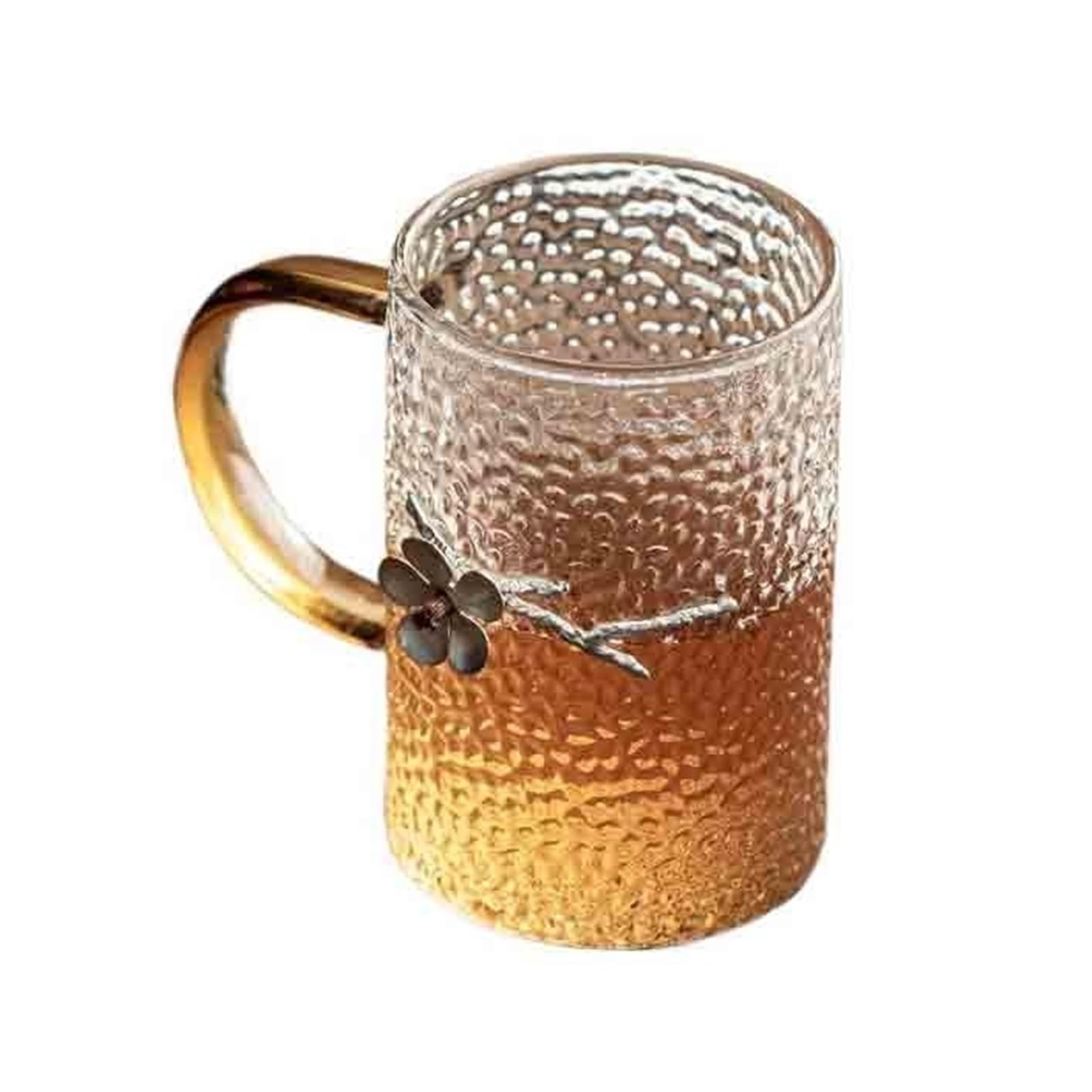 Copa de vidrio lata de alta resistencia con relieve martillado elegante