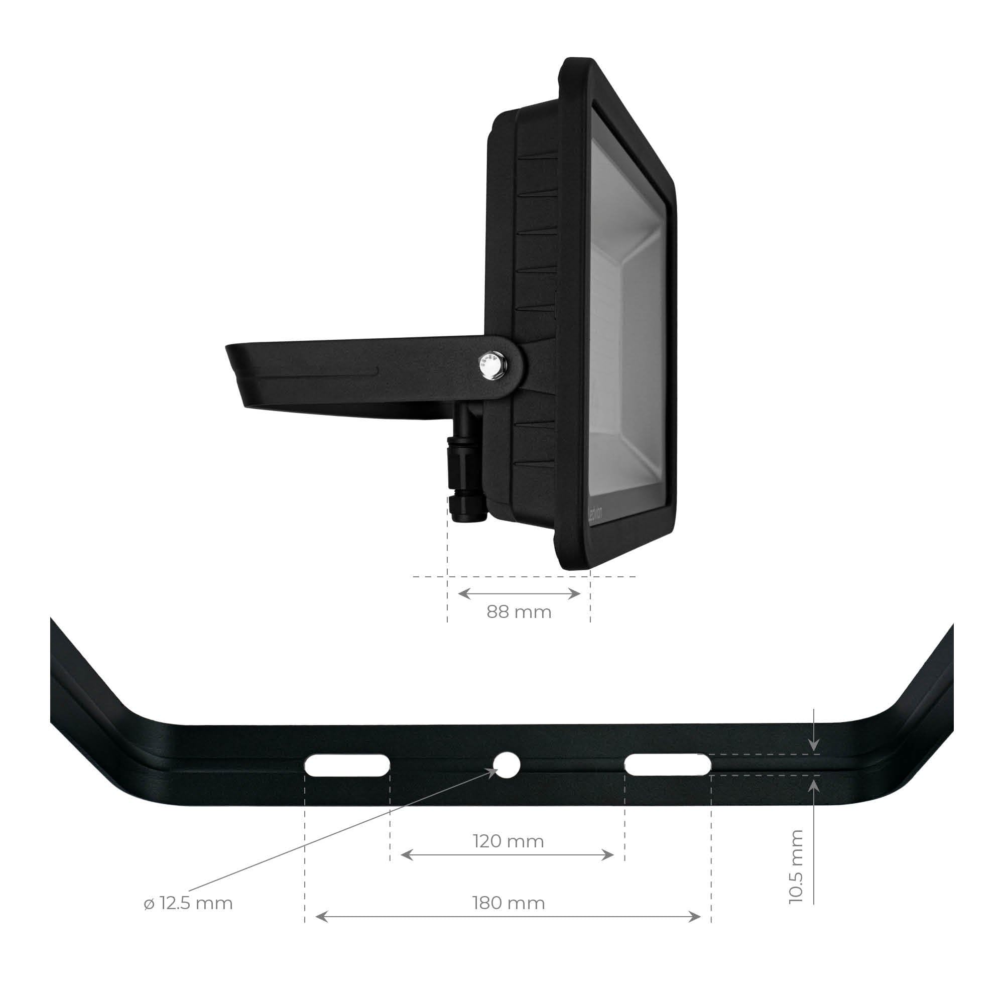 Ledvion LED Strahler Außen 200W wasserdicht IP65 4000K 17000lm | Schnellanschluss und verstellbare Halterung fuer Fassade Hof Garten und Betrieb