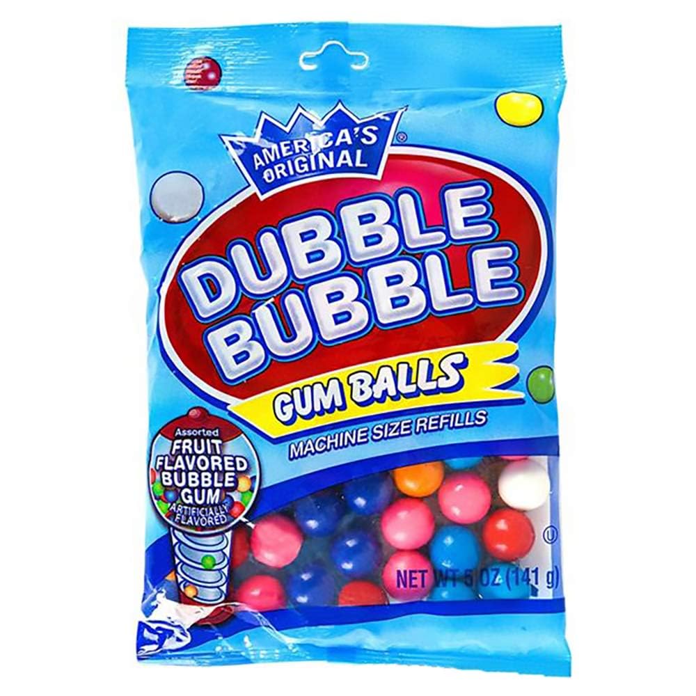 Fruit Flavored Gum Balls, Machine Size Refills, Kosher Certified Parve, 5oz Bag (Single)