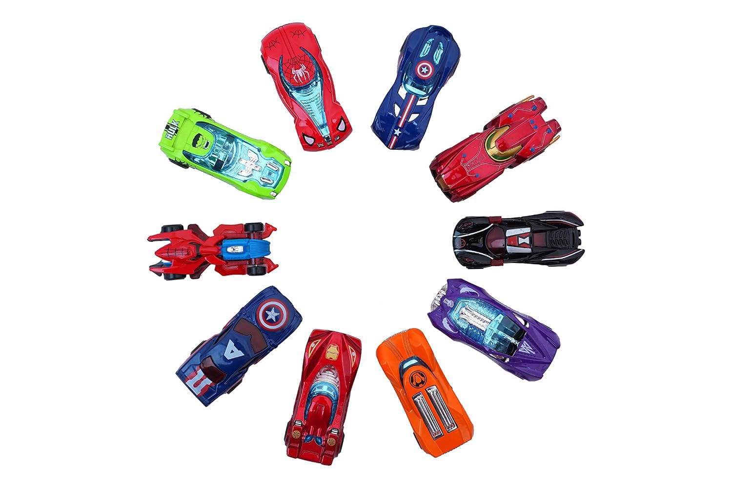 KRIREEN Die-Cast Set of 10 Cars Toys Character Free Wheel High Speed Unbreakable Diecast Metal Toy Car Play Set for Kids Best Gifts Toys for Kids Boys - Super Heros Cars, Mix-Colors (B0CJY6QXNZ) Amazon Price History, Amazon Price Tracker
