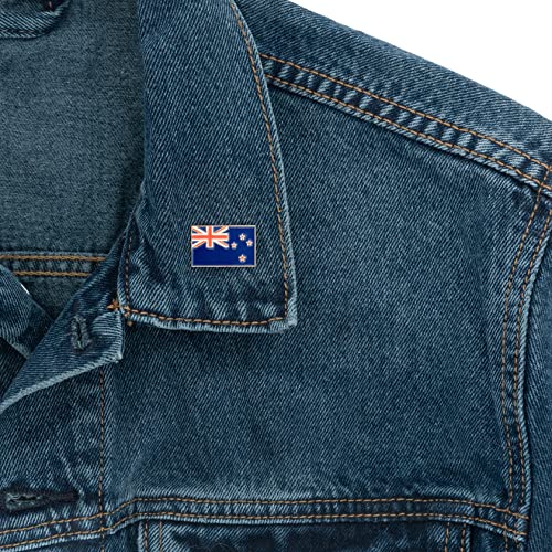 Image of Desert Cactus New Zealand Flag Lapel Pin NZL New Zealand Made of Metal for Formal Wear, Bag and Hat Jewelry, and Tie Tack